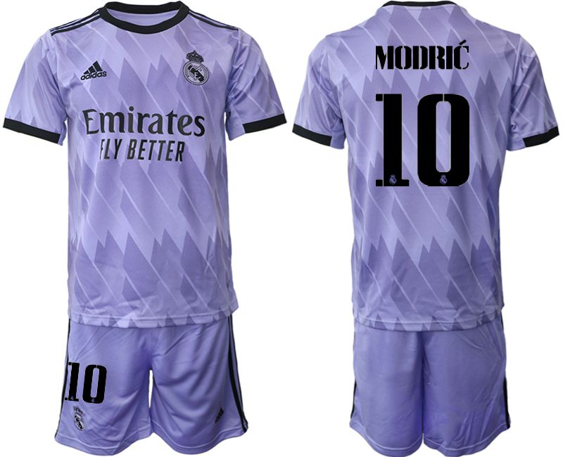 Men 2022-2023 Club Real Madrid away purple 10 Soccer Jersey